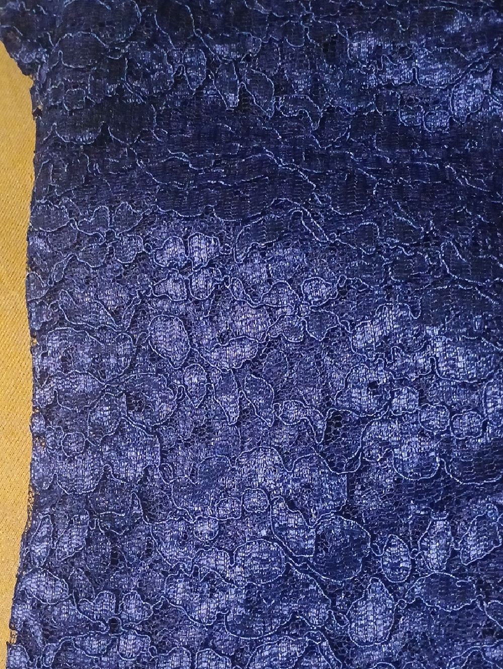 NAVY LACE FABRIC 3 YARDS